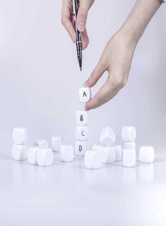 MOREL 25 MM DICE Blank Large Blank DICE 6-Sided Game DICE Set for Board Game Learning Crafts DIY Numbers 100 Pieces (Pack of 100) - Image 3